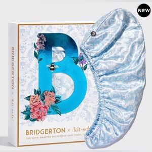 Bridgerton satin wrapped hair towel from Kitsch